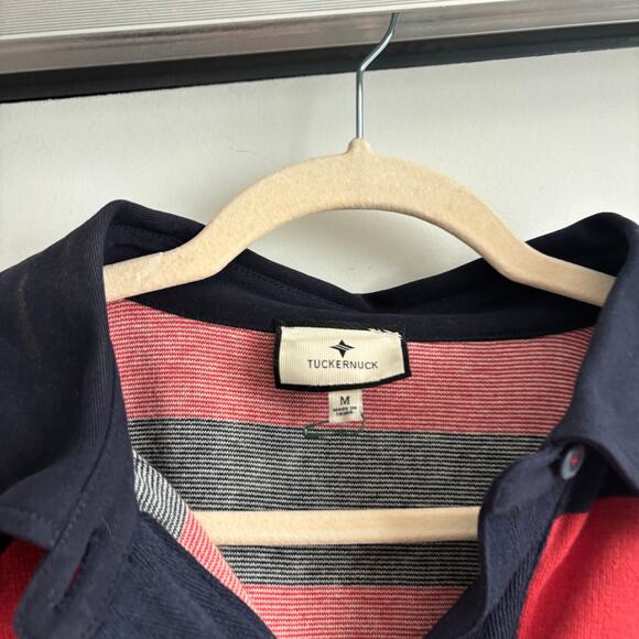 Tuckernuck Stripe Cotton Warren Rugby Shirt Sz M Preppy Academia - Picture 3 of 12